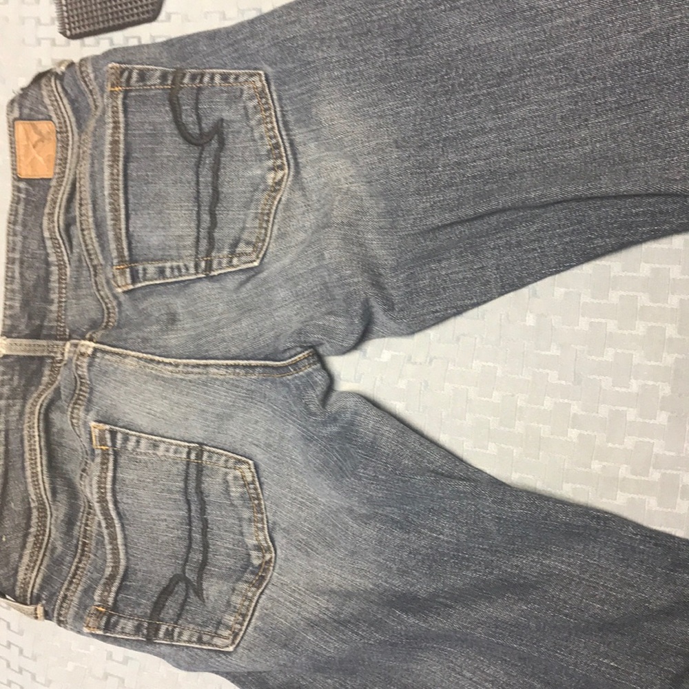 American Eagle Blue Jeans size 6 Kick Boot Stretch